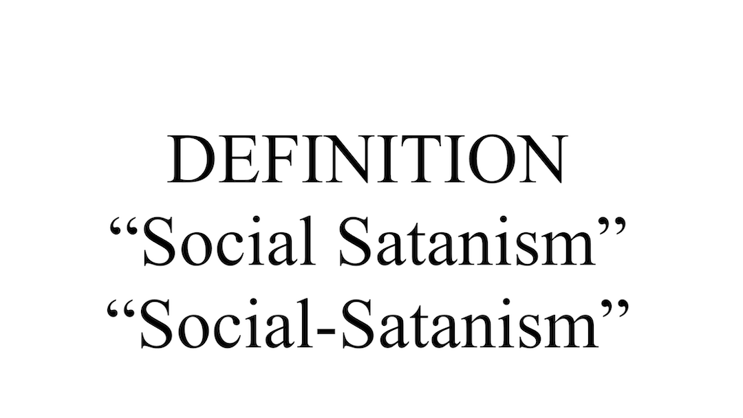 "Social satanism" Definition